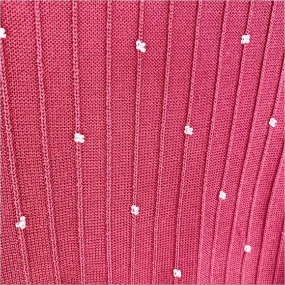 Classiques Entier Vintage‎ Beaded Silk Burgundy Cardigan Sweater Set - Picture 4 of 11